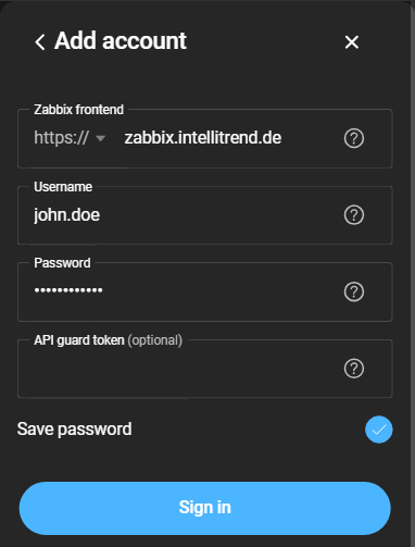 zabbixDirectLogin