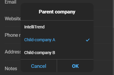 changeParentCompany