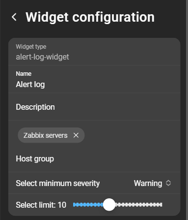 alertLogWidget