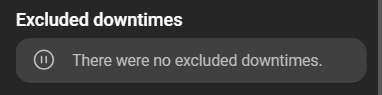 excludedDowntimes
