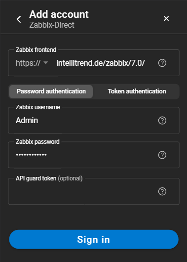 zabbixDirectLogin